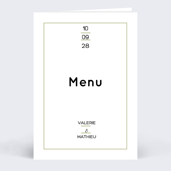 Menu mariage Graphique