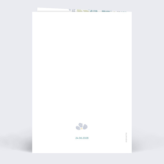 Menu Mariage Petites fleurs bleues