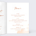 Menu mariage Été Indien Intérieur Droit