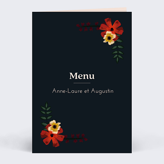 Menu mariage Anémone