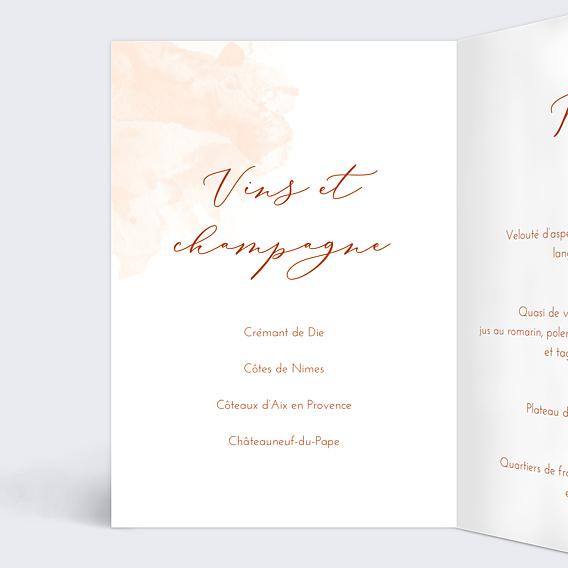 Menu Mariage Été Indien