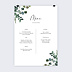 Menu mariage Menu Poster Eucalyptus
