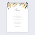 Menu mariage Poster Bohemia