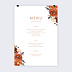 Menu mariage Poster Fleurs Oranges