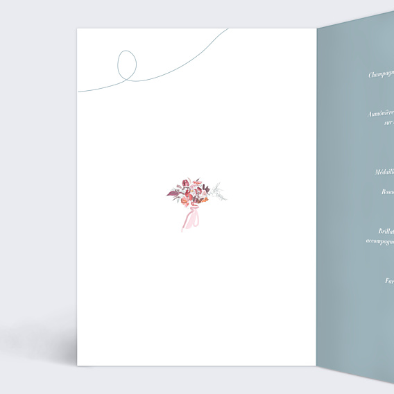 Menu Mariage Jolies Illustrations
