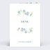 Menu Mariage Petites fleurs bleues