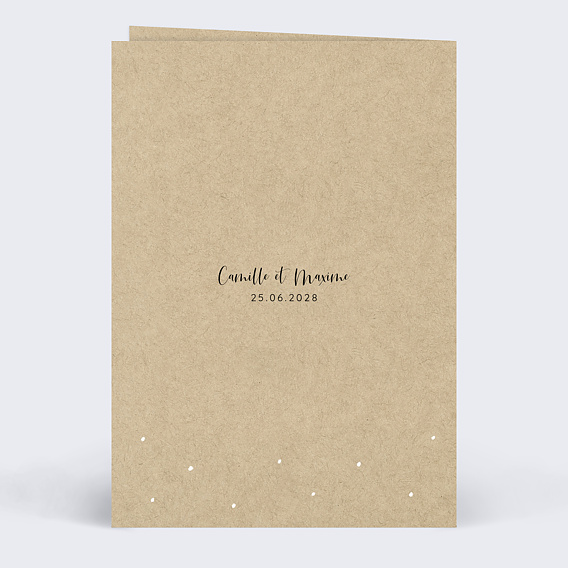 Menu mariage Arbre Verso