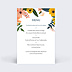 Menu Mariage Bouquet Printanier