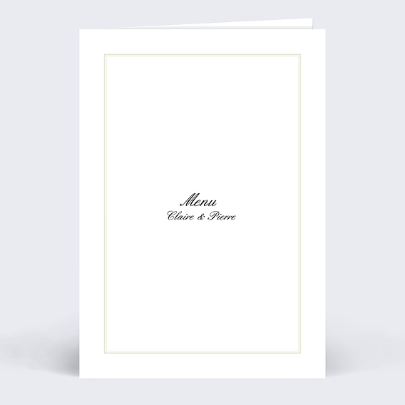 Menu mariage Classique Cadre Multiphotos