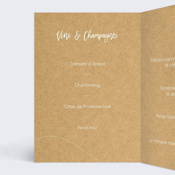 Menu Mariage Ensemble en Vadrouille