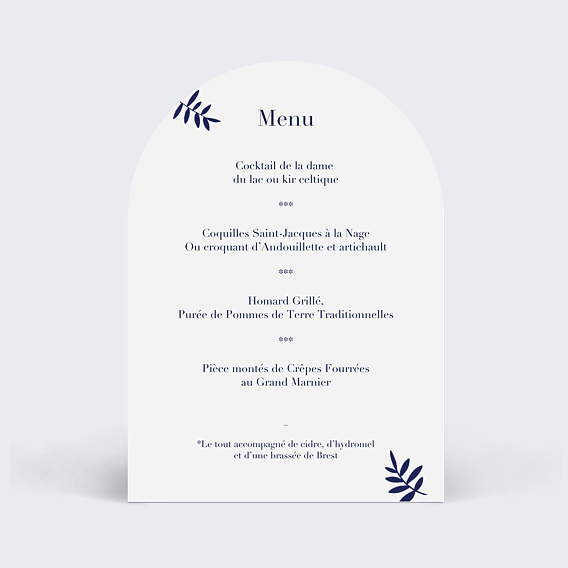 Menu mariage Esperluette Verso