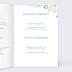 Menu Mariage Petites fleurs bleues