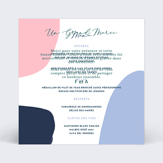 Menu Mariage Oh Boy!