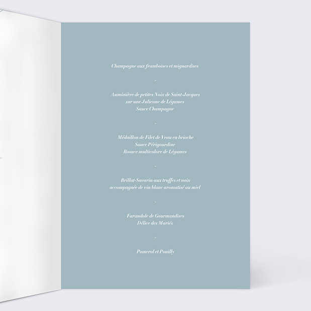 Menu Mariage Jolies Illustrations Intérieur Droit