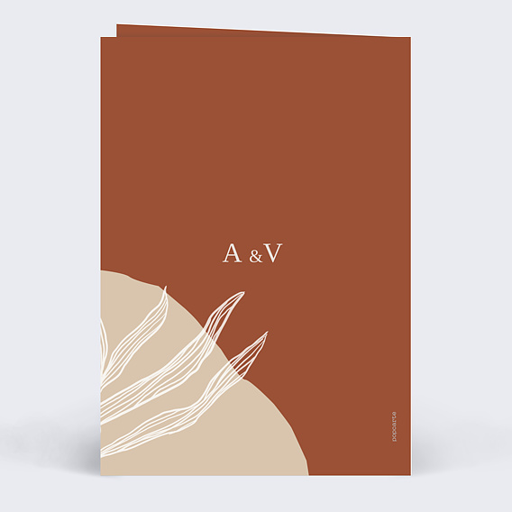 Menu mariage Boho Verso