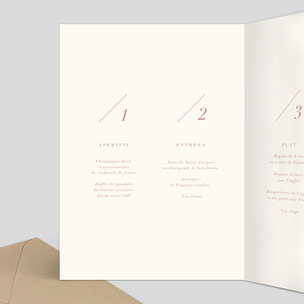 Menu Mariage Botanica Intérieur Gauche
