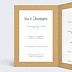 Menu mariage Bucolique Intérieur Gauche
