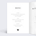 Menu mariage Fait main Intérieur Gauche