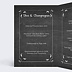Menu mariage Feuilles Ardoise Intérieur Gauche