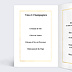 Menu mariage Feuilles d'Or Intérieur Gauche