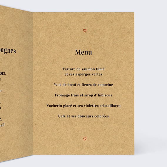 Menu Mariage Timeline