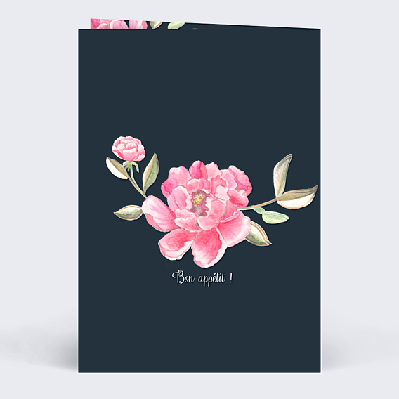Menu Mariage Dark Peony