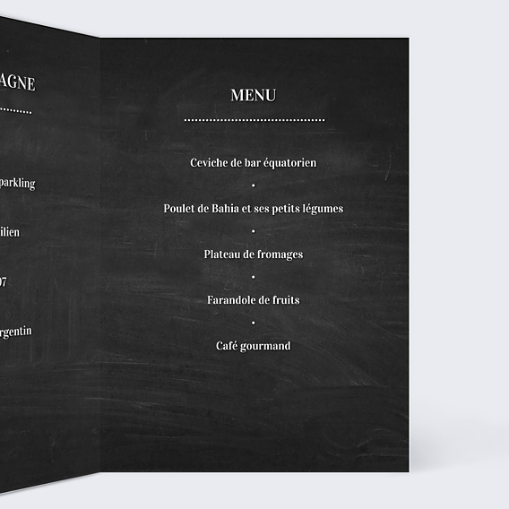 Menu Mariage Photomaton Ardoise