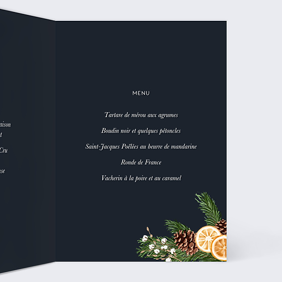 Menu Noël Essence d'hiver