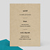 Menu Mariage Vintage Ludique