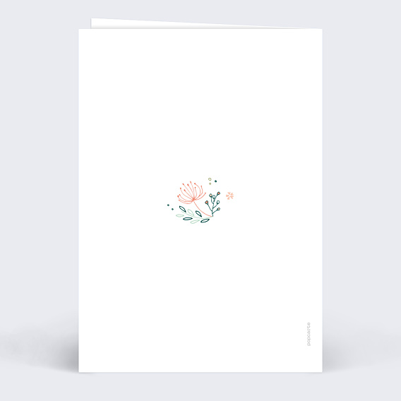 Menu mariage Couronne de Fleurs Verso