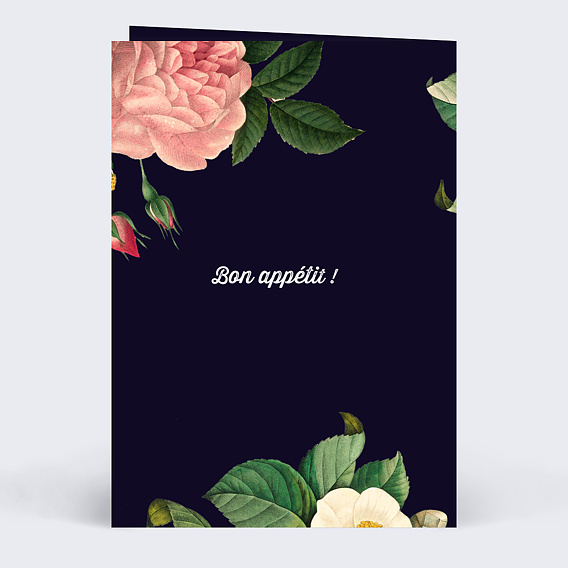 Menu mariage Flowers Verso