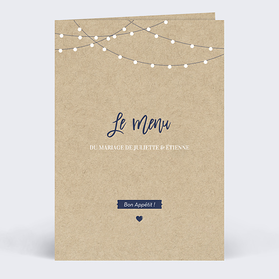 Menu mariage Notre Histoire