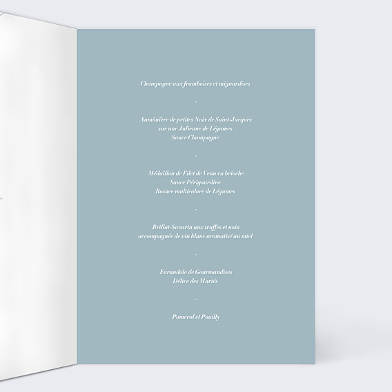 Menu Mariage Jolies Illustrations
