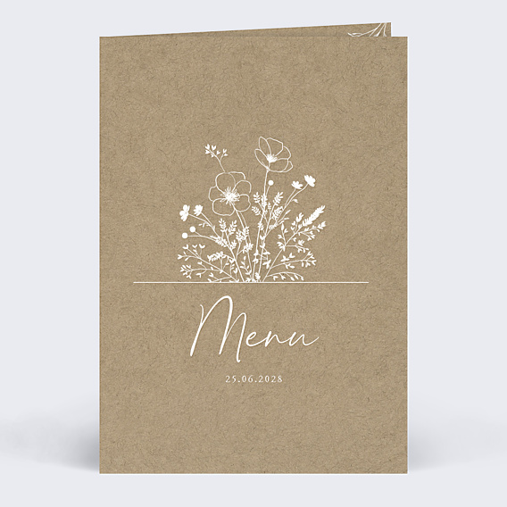 Menu mariage Bouquet Champêtre