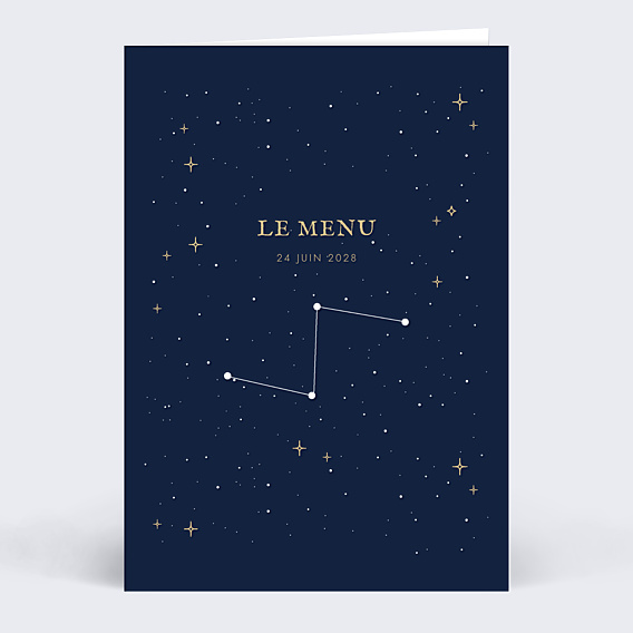 Menu mariage Notre Constellation