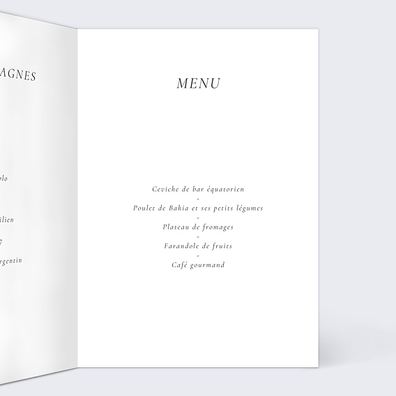 Menu Mariage Couronne Eucalyptus Minimaliste