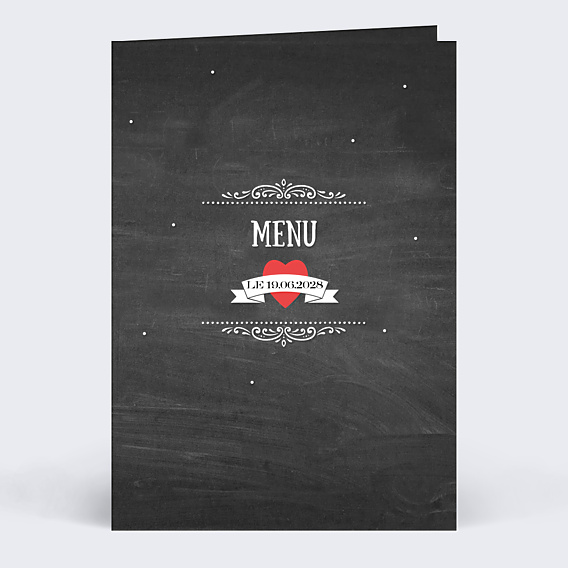 Menu mariage Polaroïd