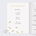 Menu Mariage Paillettes chic