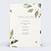 Menu Mariage Feuilles de Jade