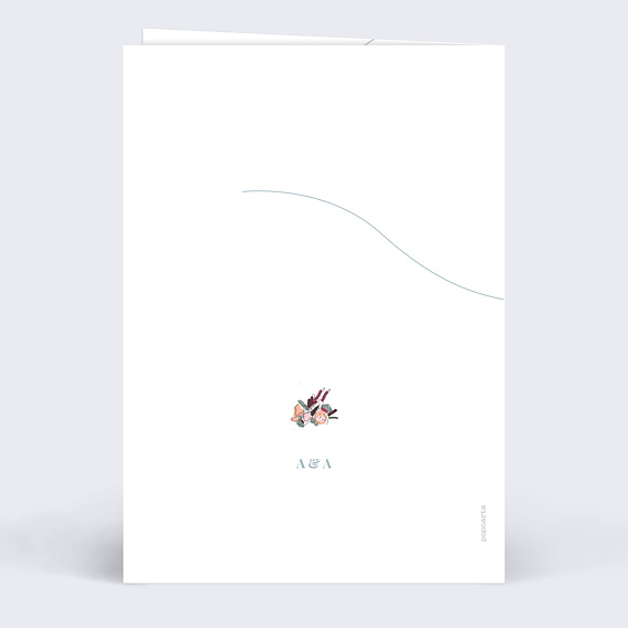 Menu mariage Jolies Illustrations Verso