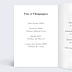Menu Mariage Menu de Mariage Sobre et Joli