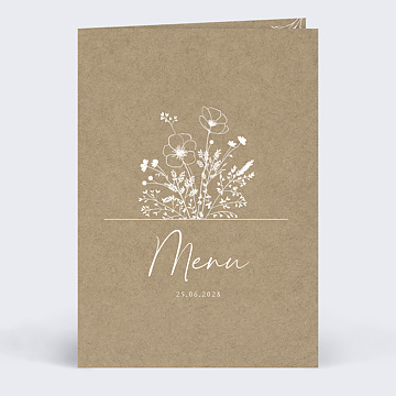 Menu Mariage Bouquet Champtre