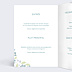 Menu Mariage Petites fleurs bleues