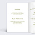 Menu mariage Table de fête Intérieur Gauche