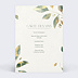 Menu mariage Feuilles de Jade Verso