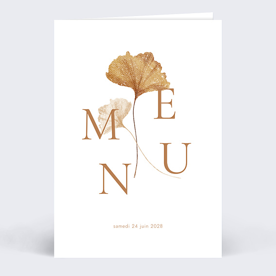 Menu mariage Ginkgo délicats