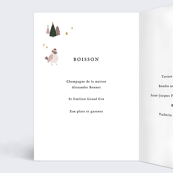 Menu Noël Roi des Forêts