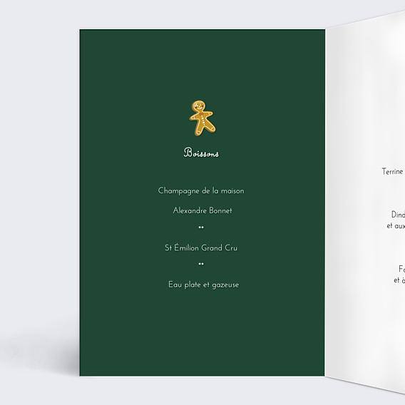 Menu Noël Pain d'épices