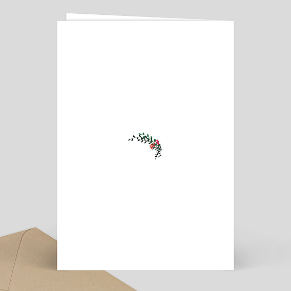 Menu de Noël Pomme de Pin Verso