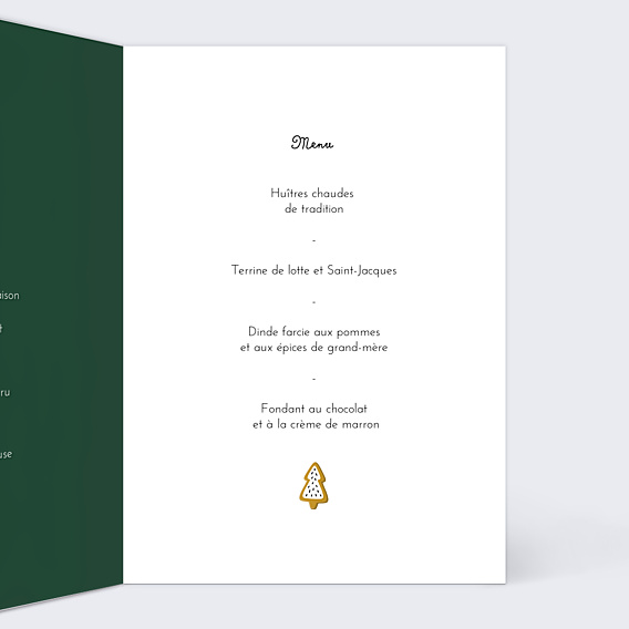 Menu Noël Pain d'épices